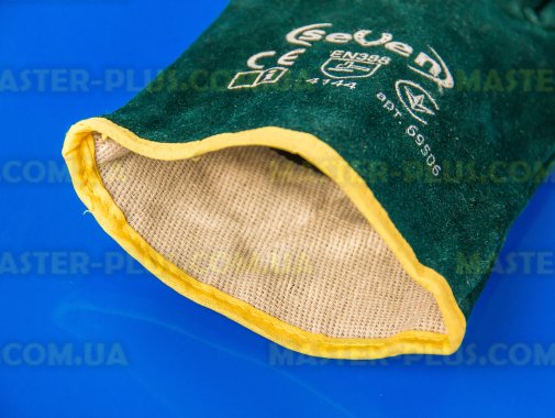 Рукавички зварника (краги) зелені короткі з флісовою підкладкою