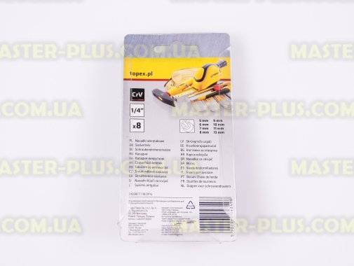 Набор головок под адаптер 1/4&quot; 8шт TOPEX 39D387
