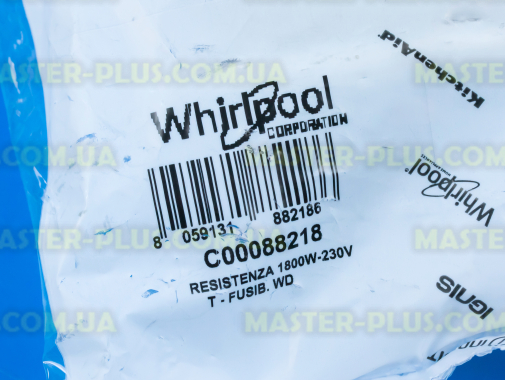 ТЭН 1800W 19.5см. согнутый с отв. Thermowat для стиральной машины