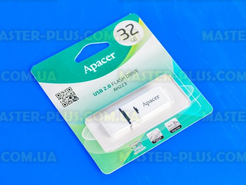 USB флеш накопитель 32GB AH223 Gray RP USB2.0 Apacer (AP32GAH223W-1) для компьютера