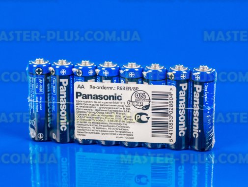 Батарейка Panasonic General Purpose AA Tray 8шт Zinc-Carbon (R6BER/8P)