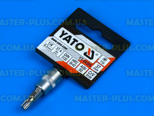 Головка торцевая 1/4" с насадкой Torx T30 Yato YT-04306