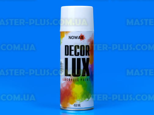 Фарба акрилова білий глянець (9010) NOWAX Decor Lux 450мл