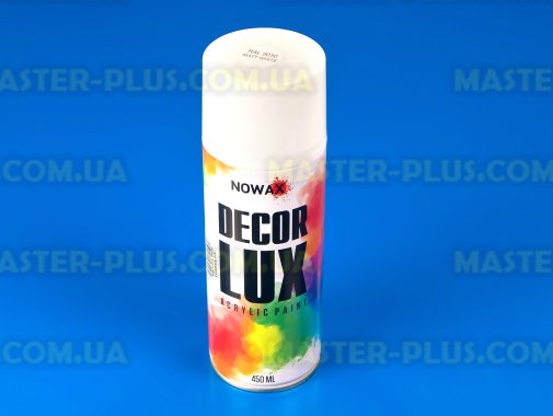 Краска акриловая белый матовый (9010) NOWAX Decor Lux 450мл