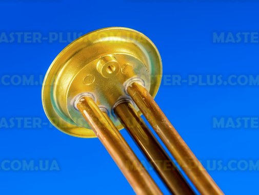 ТЕН Thermowatt типу Thermex 1.3 кВт мідь. з трубками під 2 термостата, латунний фланець для бойлера