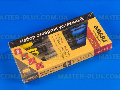 Набір викруток посилених під ключ 6шт Sigma 4001151