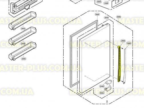 

Нижняя часть ручки холодильного отделения LG MEB36916301