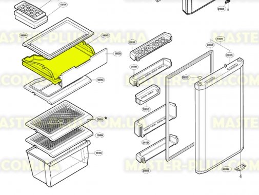 

Полка холодильной камеры LG MJS54372701