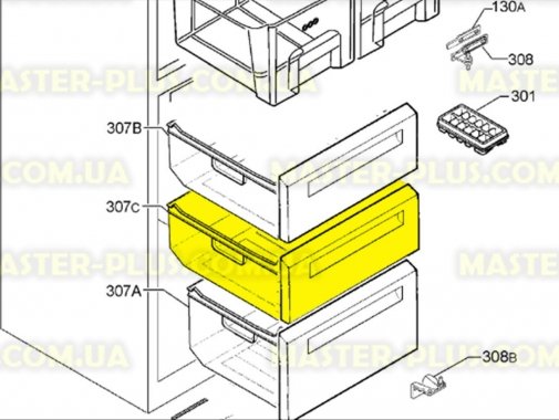Ящик морозильной камеры (средний) Electrolux 2426355349 Original  для холодильника