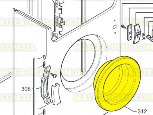 Дверцята (люк) Electrolux 50253013002 Original для пральної машини
