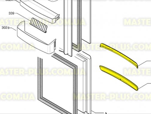 Накладка на ручку холодильника Electrolux 2425191018 Original  для холодильника