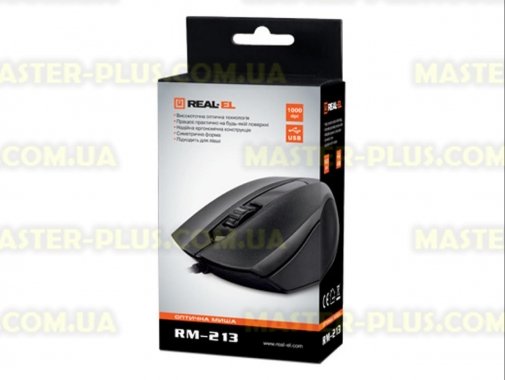 

Мышка REAL-EL RM-213, USB, black