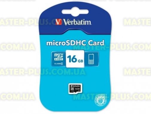 

Карта памяти Verbatim 16GB microSDHC class 4 (44007)