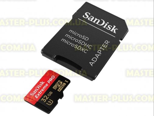 

Карта памяти SANDISK 32GB miсroSDHC class 10 UHS-I U3 (SDSQXXG-032G-GN6MA)