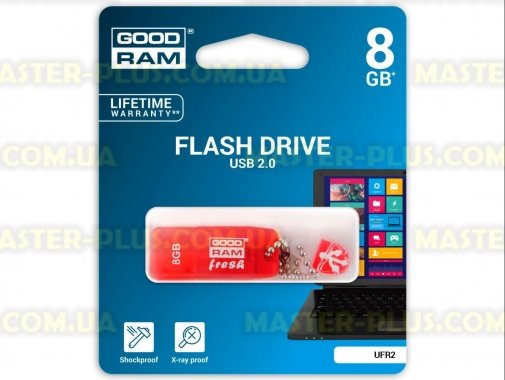 

USB флеш накопитель GOODRAM 8GB FRESH Red USB 2.0 (UFR2-0080R0R11)