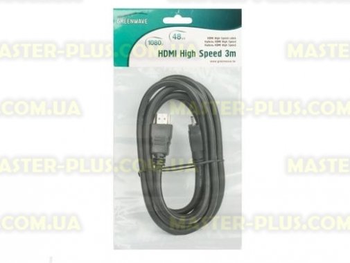 

Кабель мультимедийный HDMI to HDMI 3.0m Greenwave (R0004729)