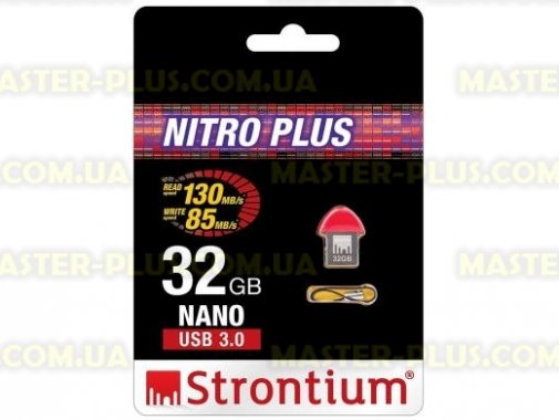 

USB флеш накопитель STRONTIUM Flash 32GB NANO Red USB 3.0 (SR32GRDNANOZ)