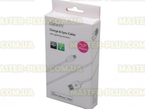 

Дата кабель USB 2.0 to Lightning 1.0m Dexim (DWA 072-W (White))