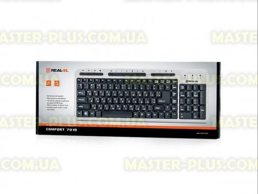 

Клавиатура REAL-EL 7010 Comfort, USB, silver