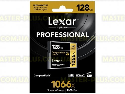 

Карта памяти Lexar 128GB Compact Flash 1066X Professional (LCF128CRBEU1066)