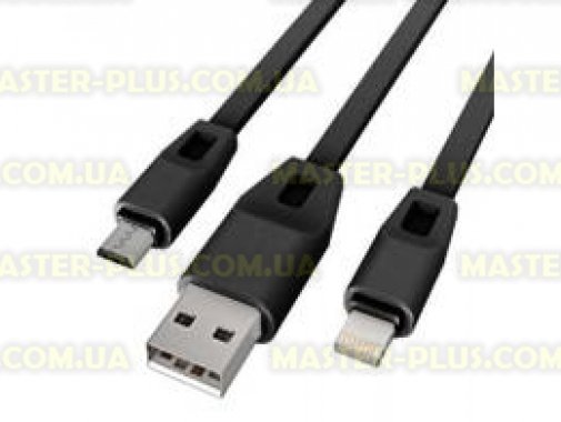 

Дата кабель Drobak USB 2.0 - Micro USB/Lightning 2А (DR-1622) (Black) 1,0м (219093)