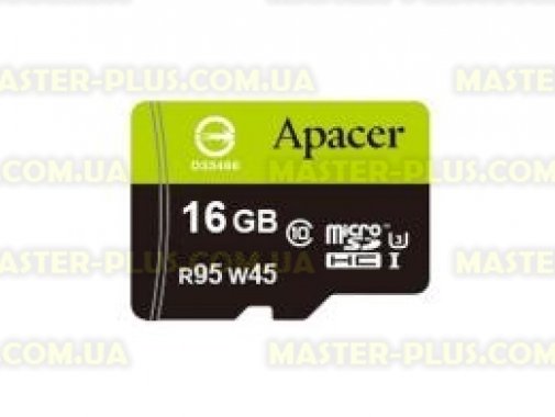 

Карта памяти Apacer 16GB microSDHC UHS-I (95/45) Class10 w/0 Adapter RP (AP16GMCSH10U3-R)