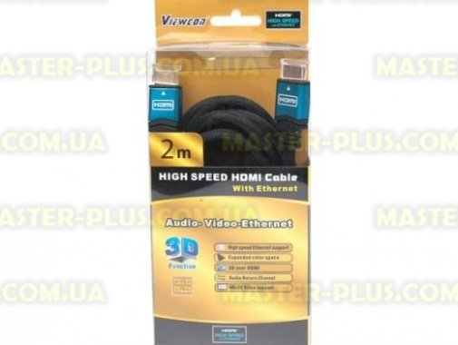

Кабель мультимедийный HDMI to HDMI 2.0m Viewcon (VD 509-2m.)