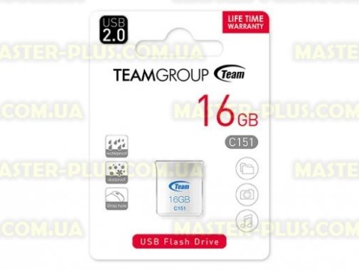 

USB флеш накопитель Team 16GB C151 White USB 3.0 (TC15116GL01)