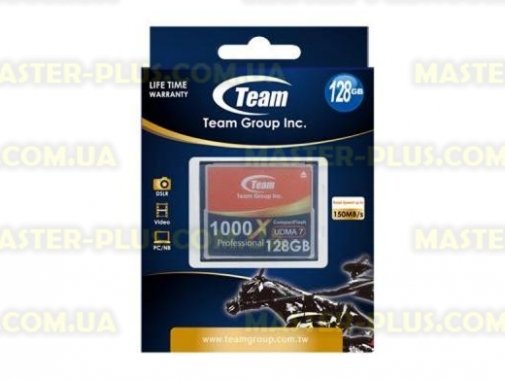

Карта памяти Team 128Gb Compact Flash 1000x (TCF128G100001)