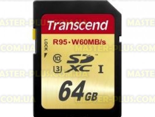 

Карта памяти Transcend 64GB SDXC class 10 UHS-I U3 (TS64GSDU3)