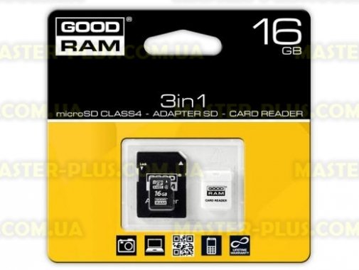 

Карта памяти GOODRAM 16Gb microSDHC class 10 (USDR416GBC10R9)