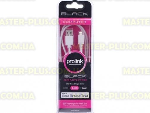 

Дата кабель USB 2.0 to Lightning 1.0m Prolink (PB341WH)