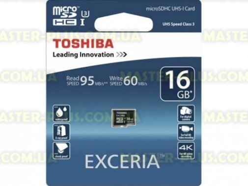 

Карта памяти TOSHIBA 16GB microSD class 10 (SD-CX16UHS1(6A)