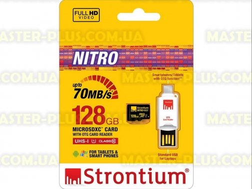 

Карта памяти STRONTIUM Flash 128GB microSD class 10 USH-I (SRN128GTFU1T)