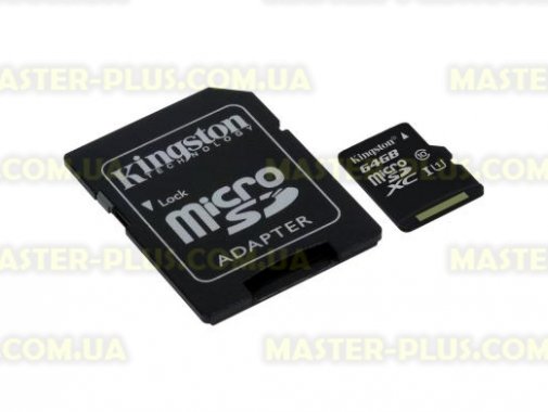 

Карта памяти Kingston 64GB microSDXC Class 10 UHS-I (SDC10G2/64GB)