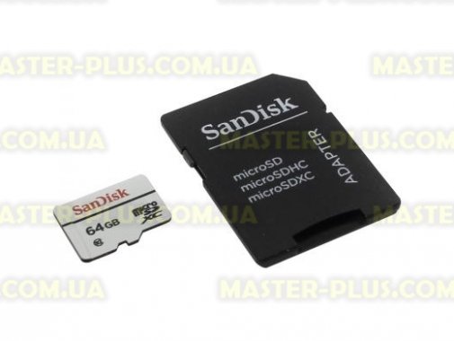 

Карта памяти SANDISK 64GB microSDXC class 10 High Endurance Video Monitoring (SDSDQQ-064G-G46A)