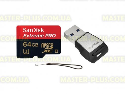 

Карта памяти SANDISK 64GB microSD class 10 USH-II U3 (SDSQXPJ-064G-GN6M3)