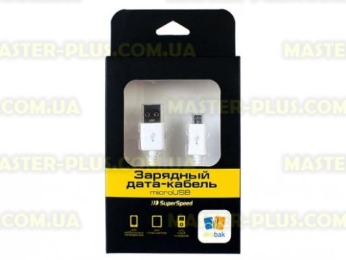 

Дата кабель Drobak USB 2.0 AM – Micro USB Тип B 1.0м White (215337)