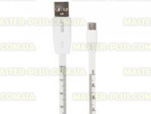 

Дата кабель Golf Flat-Ruler microUSB White (49932 / GC-16m)