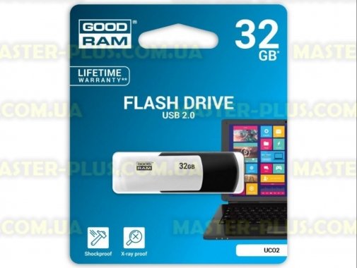

USB флеш накопитель GOODRAM 32GB UCO2 (Colour Mix) Black/White USB 2.0 (UCO2-0320KWR11)