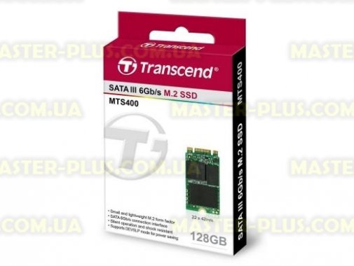 

Накопитель SSD M.2 128GB Transcend (TS128GMTS400)