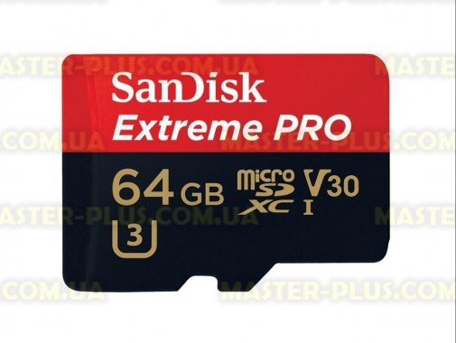 

Карта памяти SANDISK 64GB microSD class 10 UHS-I U3 (SDSQXXG-064G-GN6MA)