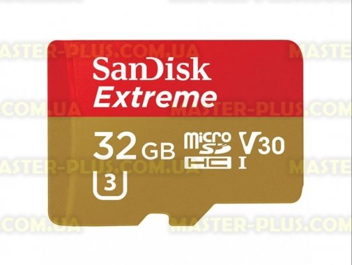 

Карта памяти SANDISK 32GB microSD Class10 UHS-I V30 Extreme (SDSQXVF-032G-GN6MA)