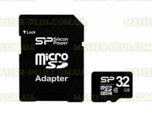 

Карта памяти Silicon Power 32Gb microSDHC class 4 (SP032GBSTH004V10-SP)