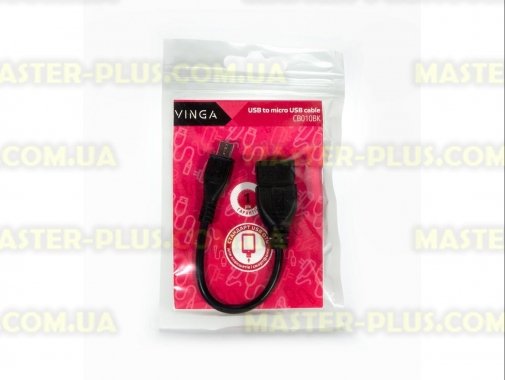 

Дата кабель USB 2.0 AF to Micro 5P OTG 0.1m Vinga (CB010BK)