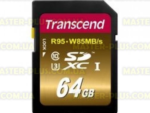 

Карта памяти Transcend 64GB SDXC class 10 UHS-I U3 (TS64GSDU3X)