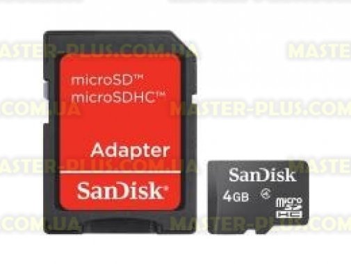 

Карта памяти SANDISK 4Gb microSDHC class 4 (SDSDQM-004G-B35A)