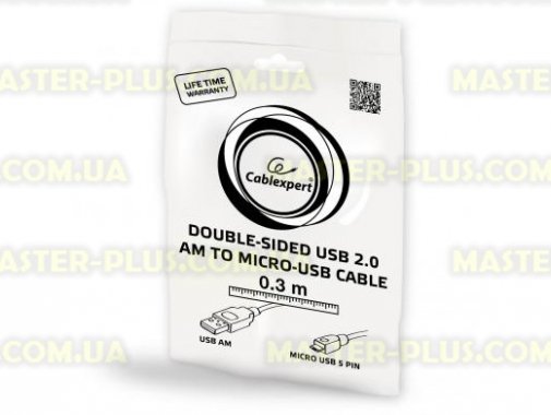 

Дата кабель USB 2.0 AF to Micro 5P 0.3m Cablexpert (CC-mUSB2D-0.3M)