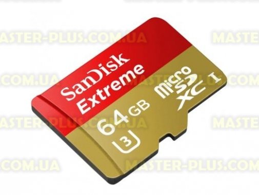 

Карта памяти SANDISK 64GB microSDXC Extreme Class 10 UHS-I U3 (SDSQXNE-064G-GN6MA)