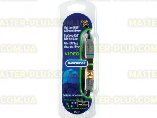 

Кабель мультимедийный HDMI to HDMI 1.0m Bandridge (BVL1201)